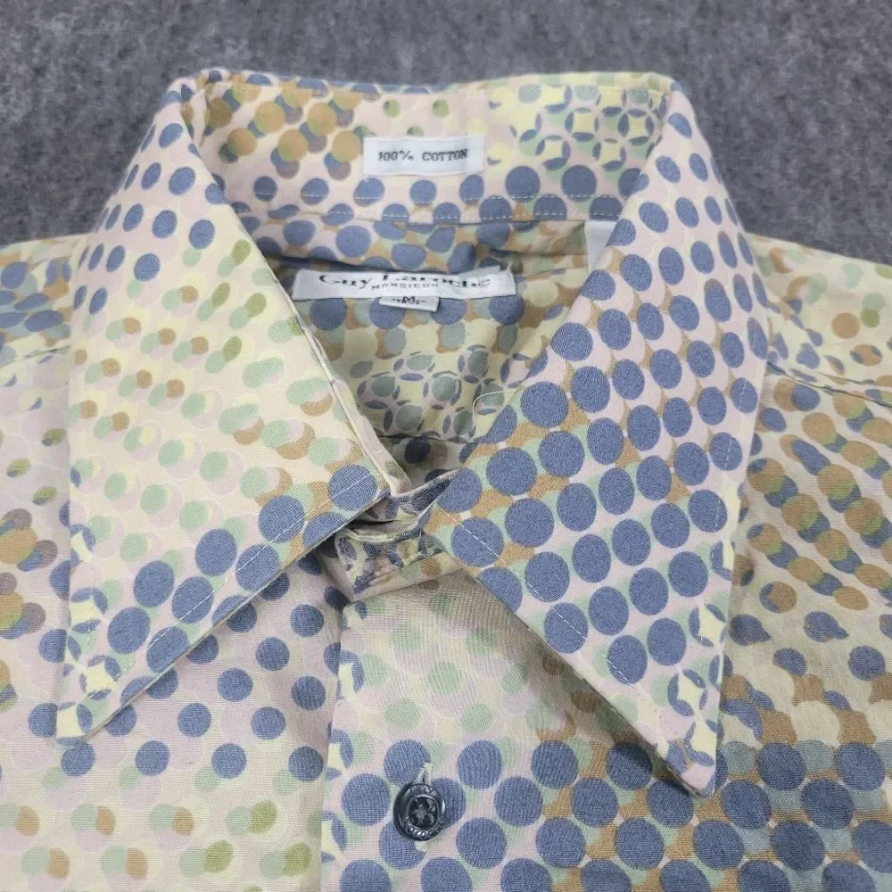Vintage 90'S Guy Laroche Men's  Short Sleeve Shirt  Size  M Colorful Button Up